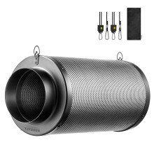 VIVOSUN 4 Inch Air Carbon Filter Odor Control with Australia Virgin Charcoal for Inline Fan, Grow Tent Odor Scrubber, Pre-Filter Included, Reversible