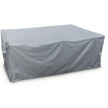 Kingsbridge Rectangular Garden Furniture Table Cover 600D Heavy Duty Fabric, Double Stitching, Waterproof, Anti UV, Breathable, Rip Proof, Grey