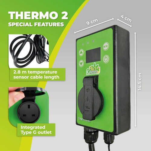 Bio Green TER2/GB Thermo 2 Digital Thermstat with Summer/ Winter Function 2