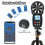 Kethvoz Digital Bluetooth Anemometer Handheld, Wireless Anemometer Wind Speed Meter Measuring Wind Speed/Temperature with Backlit and Max/Min/AVG for 3