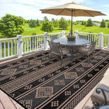 SHACOS Plastic Outdoor Rug Waterproof 180x270 cm Reversible Patio Mats Large Picnic Blanket Camping Rug UV Resistant Outdoor Rugs for Patios, Garden,