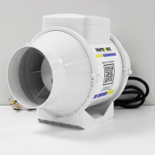 5 inch 125 mm High Power Horticultural Mixed Flow In Line Grow Room Extractor Fan for Carbon Filter