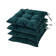 HAMO Garden Chair Cushions Outdoors Seat Pads, Set of 4, 40x40 cm, 16x16 inches (Dark Green)