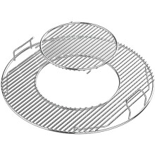 GFTIME Hinged Round Cooking Grate Grill Replacement Parts for Weber 57cm Charcoal grills Spare Parts Gourmet Chrome plated For Weber 8835, One-Touch,