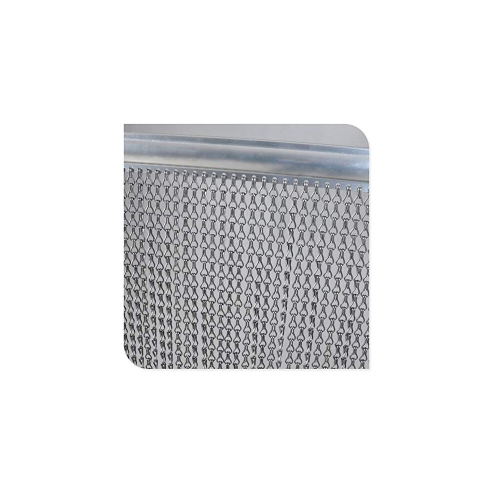 Chawniao 100cm x 210cm Premium Aluminium Fly Door Chain Curtain for doorways, Fly Screens Metal Insect Screen Blinds-image-OPC-PMXWTHN-NEW