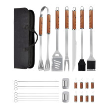 KALAHOL 21-in-1 BBQ Tools Set Extra Thick Stainless Steel Grill Tool Set with Storage Bag, Premium Complete BBQ Utensils Set for Outdoor Camping,