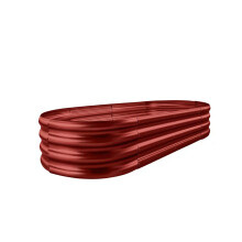 Land Guard Galvanized Raised Garden Bed Kit, Planter Boxes Outdoor, Oval Large Metal Beds for Vegetables(Brown)??