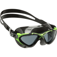 CRESSI Planet Goggles Black/Frame Lime Black - Premium Anti Fog Adult Swim Goggles Mask 100% Anti UV Black/Frame Lime Black, One Size