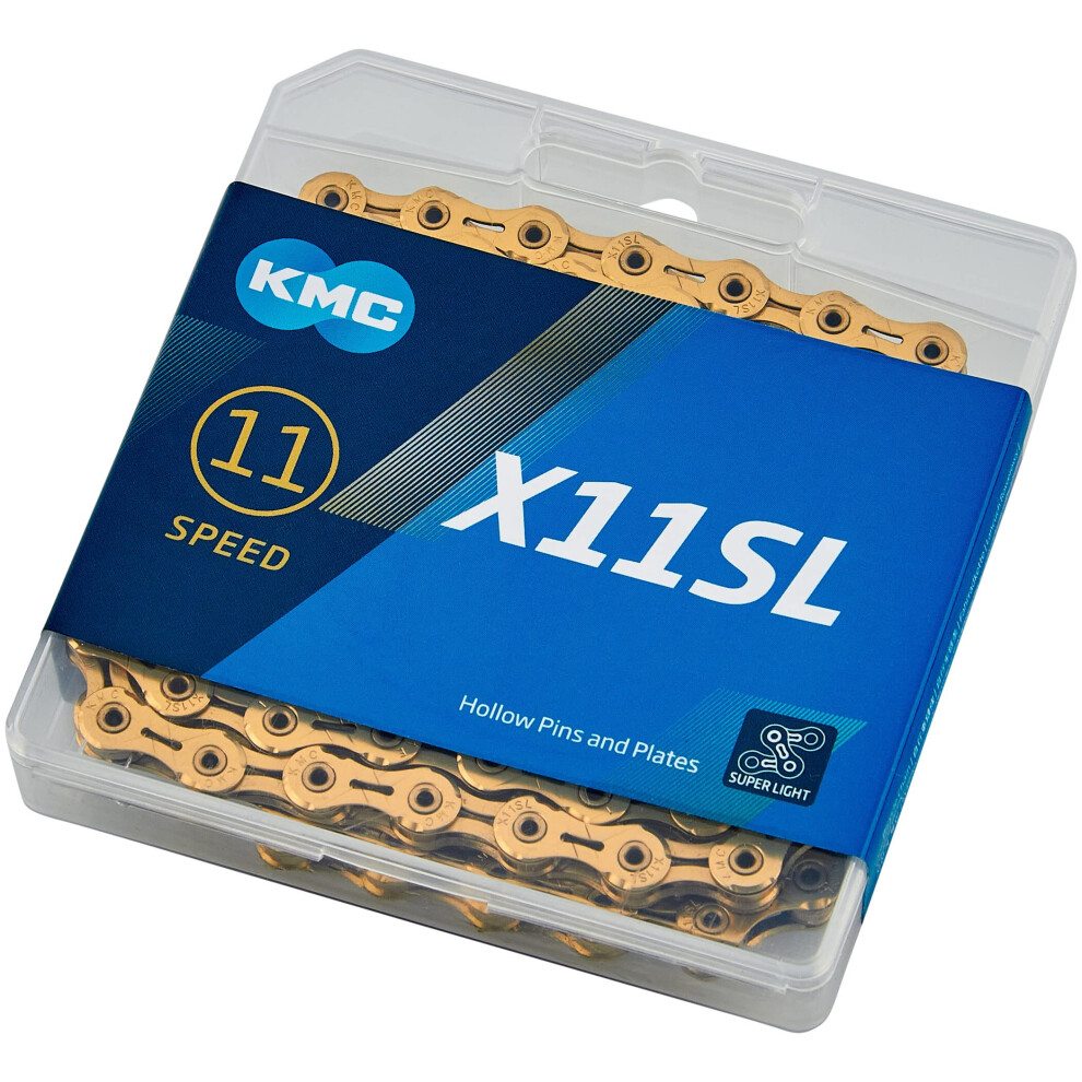 Kmc X11sl 11 Speed Chain, Ti-Ni 118 Link Gold 8000002525558