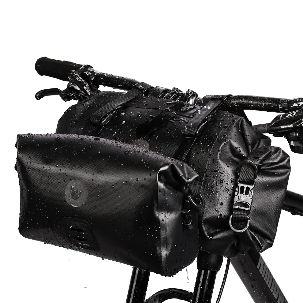 Rhinowalk 2Pc Bike Handlebar Set - Waterproof Bicycle Front Tube Bag, Large Capacity Storage, Shoulder Bag 8000002524377