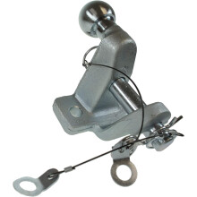 BITS4REASONS - NEW MODEL MAYPOLE 50MM SILVER SHINE & MATT TOWBALL - BALL & PIN HITCH MP84