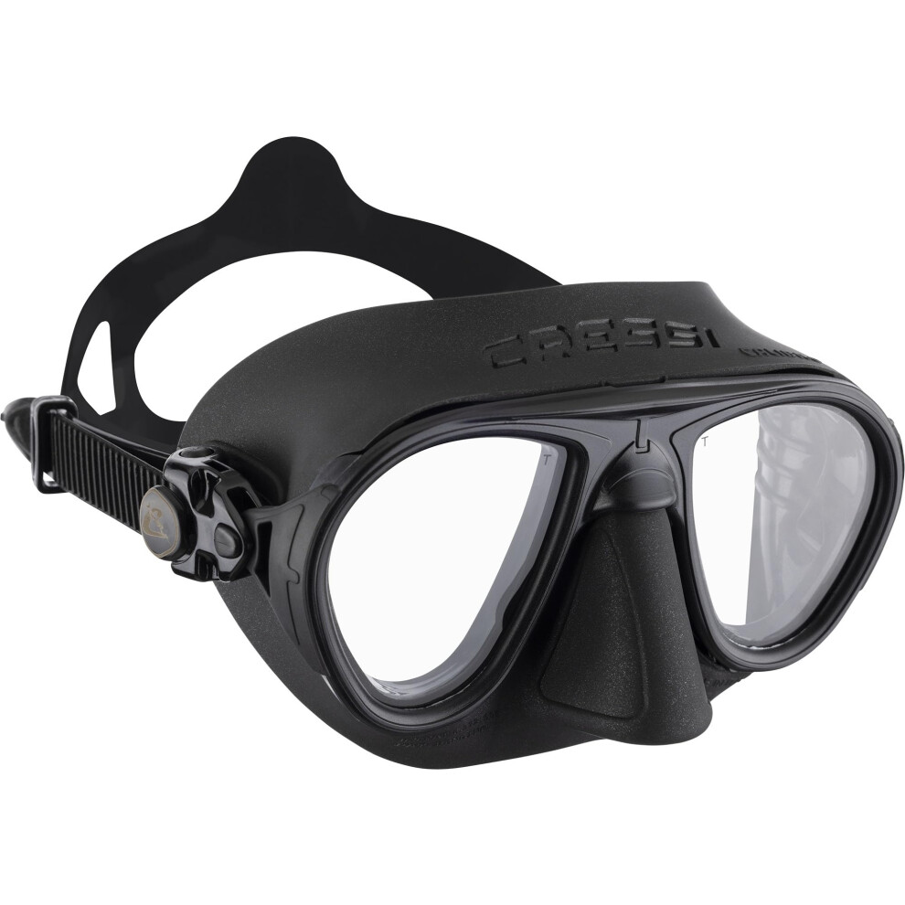 Cressi Calibro Fog Stop System - Professional Diving / Snorkeling Mask, Black