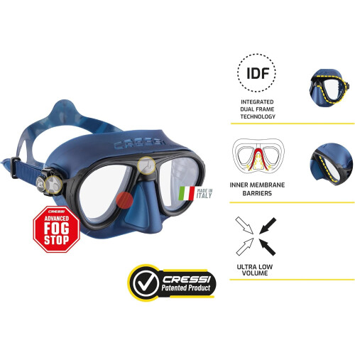 Cressi Cressi Calibro Diving Mask - White, Uni 1