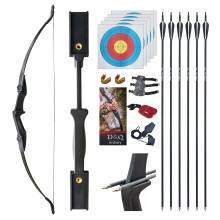 D&Q Recurve Bow and Arrow Archery Set for Adult Junior Beginner Outdoor Training Target Practice Toy 30 40Lbs Takedown Bow Kit with Arrows Target