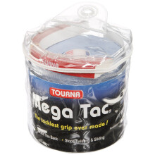 Tourna Mega Tac Extra Tacky Overgrip, Blue (30-Pack) (MT-30-XLB)