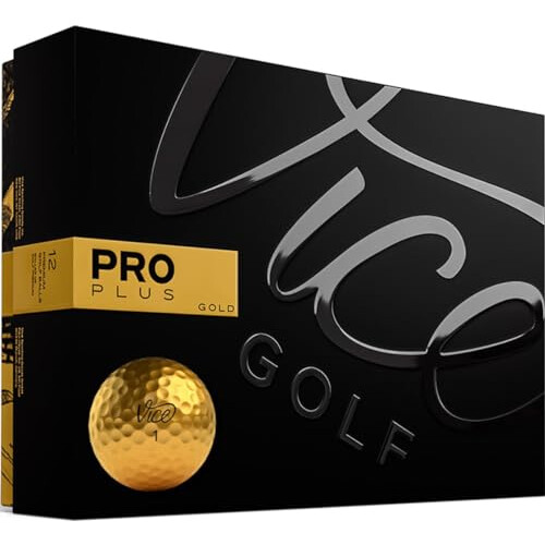 Vice Golf Limited Edition Pro Plus Golf Balls (Gold)