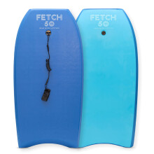Fetch 50 44 Inch Bodyboard for Adults, Performance Body Board with Stringer and Coiled Leash, Beginner to Intermediate