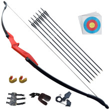 D&Q Ambidextrous Recurve Bow and Arrow 40Lbs Archery Set for Adult Junior Beginner Teenager Youth Outdoor Training Target Practice Takedown Bow Kit