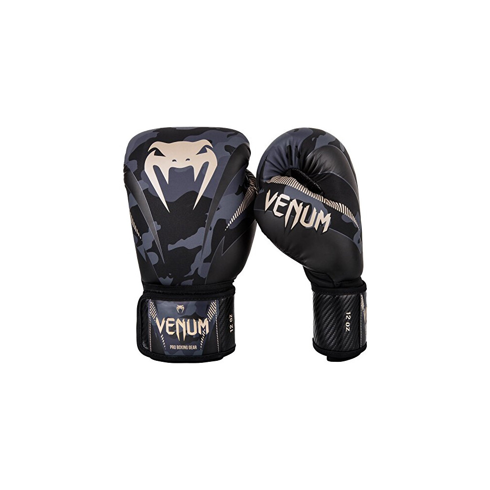 Photos - Other Trainers Venum , Impact Boxing Gloves, Unisex Adult, 14 Oz, Dark Camo/Sand -03284-497-14oz 