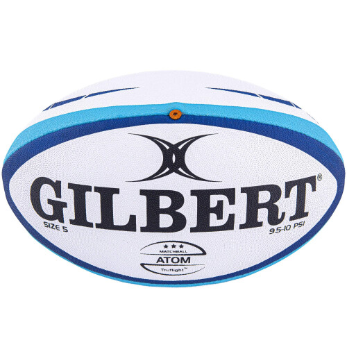 Gilbert Atom Rugby Ball [Each] ? BLUE ? SIZE 5 ? Conforms to World Rugby specifications 1