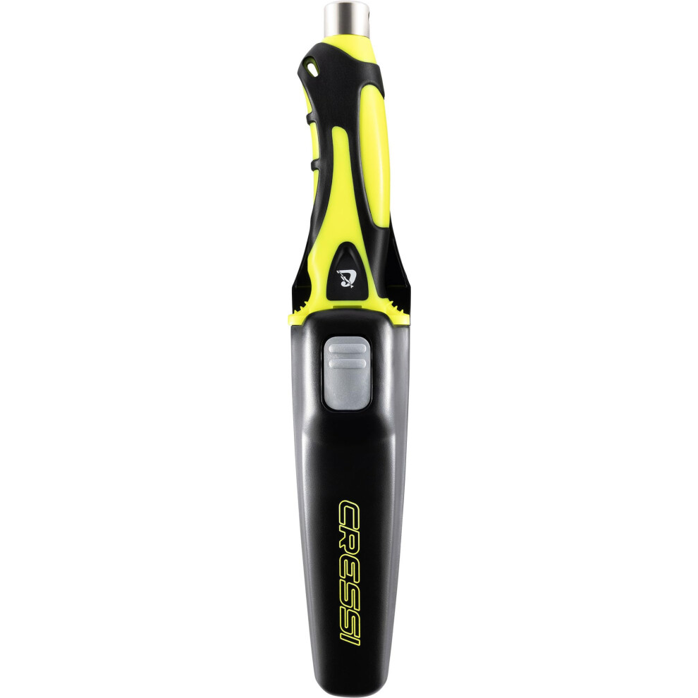 Cressi Argus Sb Knife - Diving Knife Designed For Diving Enthusiasts, Perfect For Underwater Adventures, 9.5 Cm. Black/Yellow