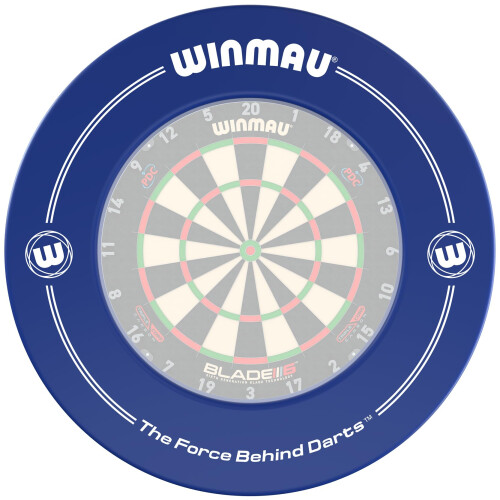 winmau WINMAU Blue Printed Dart Board Surround Ring ? Durable Wall Protector for Dartboards