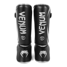 Venum, Challenger Standup Shin Guards, Men's, L, Black/Silver