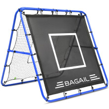 BAGAIL Double Sided Rebounder Net, Football Nets, Reforced Painted Poles, Adjustable Angles, Rebound Net with Target for Skills Training, Portable