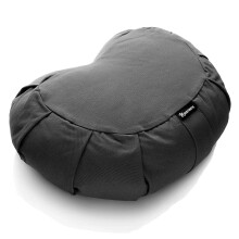 BODYMATE Halfmoon Meditation Cushion/Yoga Pillow - 42cm long 30cm wide and 15cm high - Removable washable 100% Cotton Cover - Inner cotton bag filled
