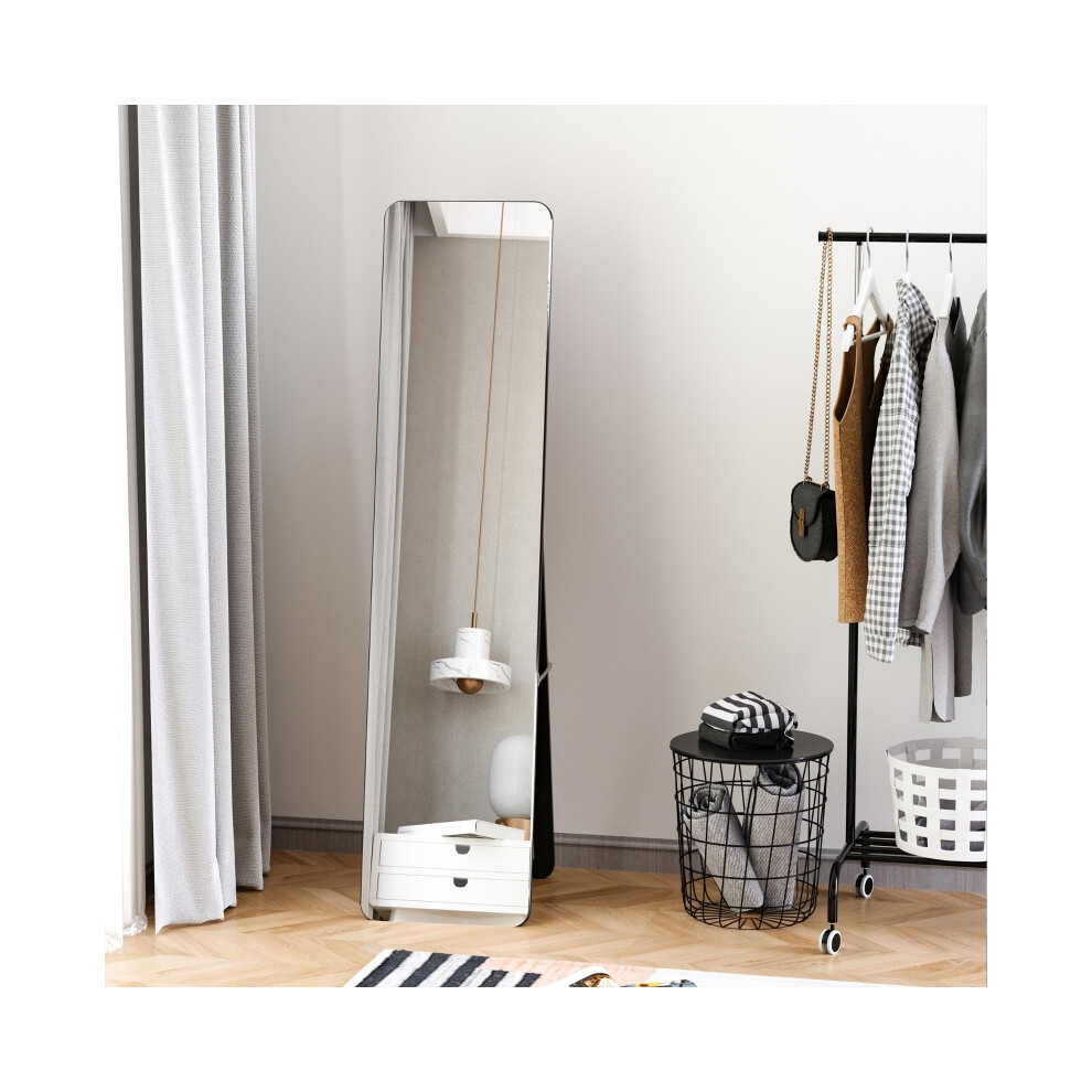 Full Length Mirror Black Freestanding or Wall Hanging Tall Body Mirror for Bedroom & Hallway HOMCOM Durable Design-image-OPC-PMXX5TQ-NEW