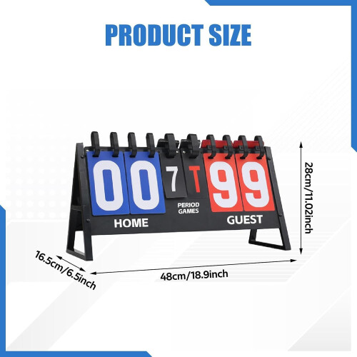 Flip Scoreboard, Scorekeeper Sturdy Reusable Accessories Table Top Scoreboard 2