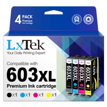 LxTek 603XL Compatible Ink Cartridge Replacement for Epson 603 XL for XP-4100 XP-3100 XP-2100 XP-2105 XP-4105 XP-3105 Workforce WF-2830 WF-2850