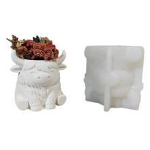 Soft Silicone Planter Mold Plaster Mould for Home-Clear