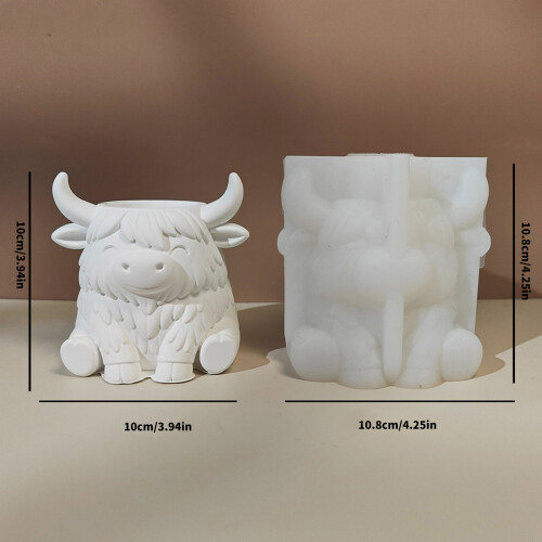Soft Silicone Planter Mold Plaster Mould for Home-Clear 2