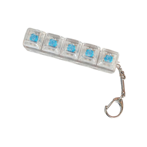 Clear Keyboards Key Keychain Decompression DIY-with light