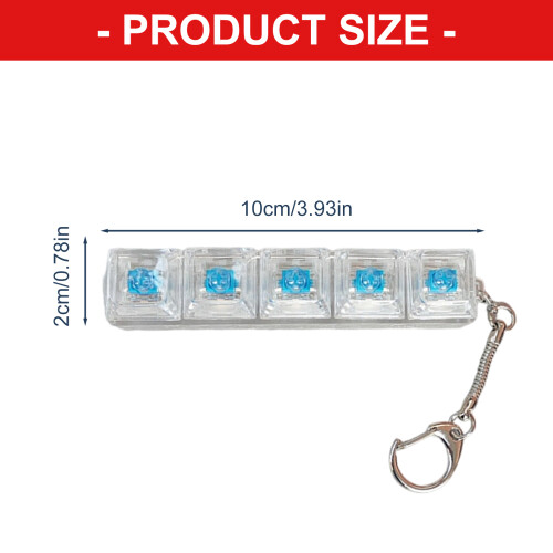 Clear Keyboards Key Keychain Decompression DIY-with light 2