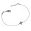 Thin Stackable Four Star Charm Bracelet With Diamonds-Pink 1