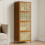 Living And Home 4-Tier Narrow Bookcase Storage Cabinet with Doors 1