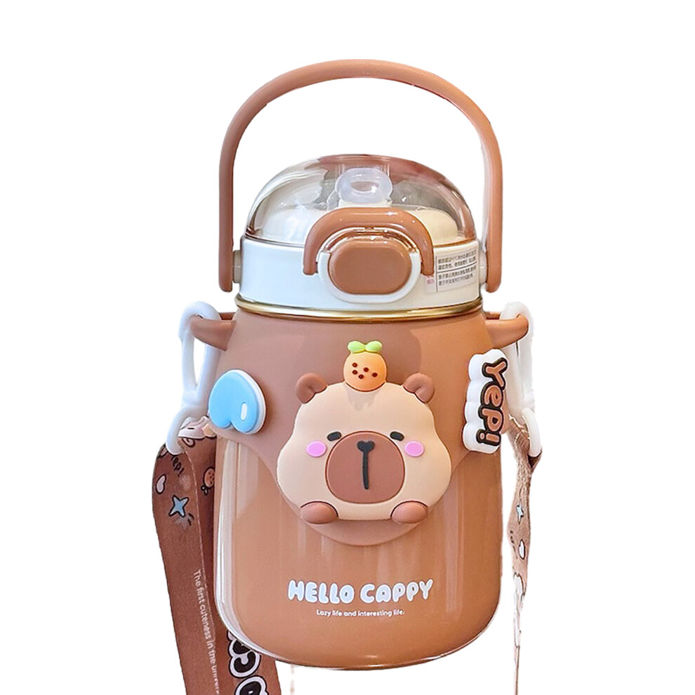 (700ML coffee) Capybara Cartoon Water Bottle Stay Cool Of Fun Capybara Cartoon Water-image-OPC-PMXX96F-NEW