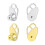 Brass Earring Stabilizers Keep Jewelry Uprights-white gold 1