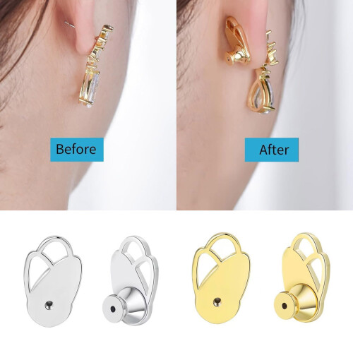 Brass Earring Stabilizers Keep Jewelry Uprights-white gold 1