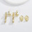 Brass Earring Stabilizers Keep Jewelry Uprights-white gold 7