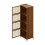 Living And Home 4-Tier Narrow Bookcase Storage Cabinet with Doors 4
