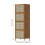 Living And Home 4-Tier Narrow Bookcase Storage Cabinet with Doors 5