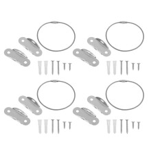Möbelkipp-Sicherheitsgurte aus Stahl, 4er-Set, 3,73 x 1,61 x 1,18 Zoll