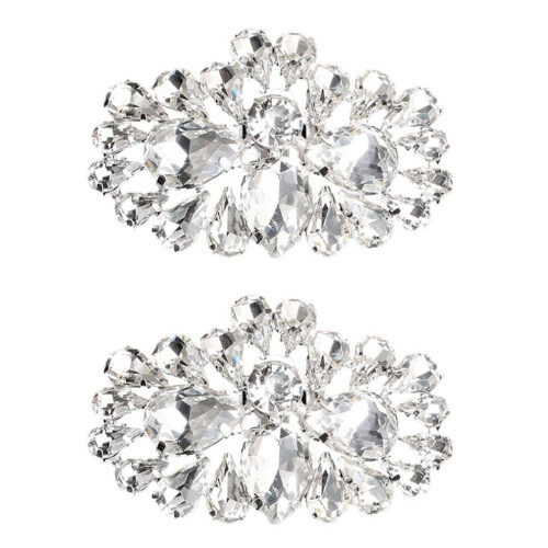 Elegant Silver Buckle Set, 1 Pair