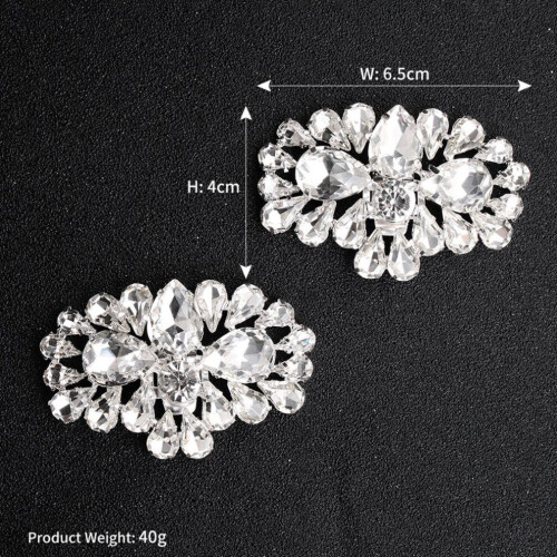 Elegant Silver Buckle Set, 1 Pair 1