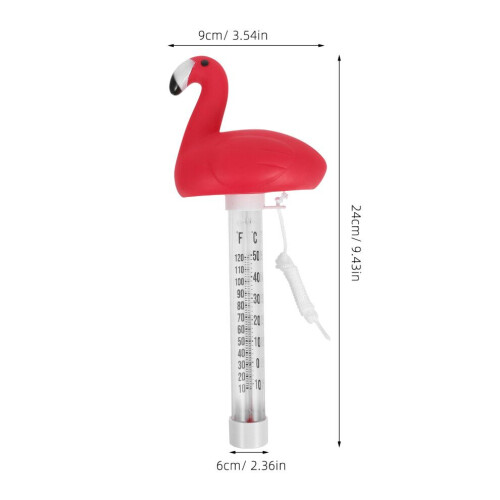 Flamingo Pool Thermometer: Floating, Readable Indoors and Outdoors 2