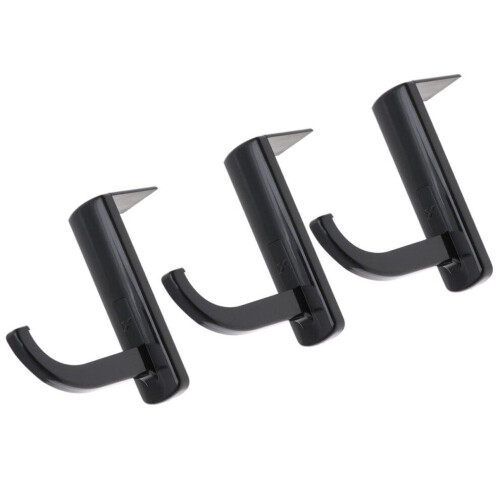 3 Adhesive Headphone Holders M Black