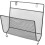 Black wrought iron wall shelf, hanging doorstop 1